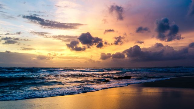 Sunset by the beach